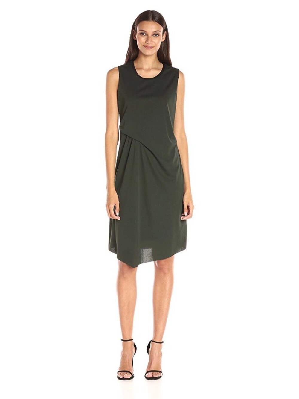 ELIE TAHARI Isolde Olive Green Draped Dress NWT $298